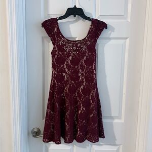 American Rag Burgundy Lace Dress